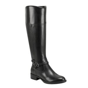 Easy Spirit Women's Leigh Leather Riding Boots Black Size 5